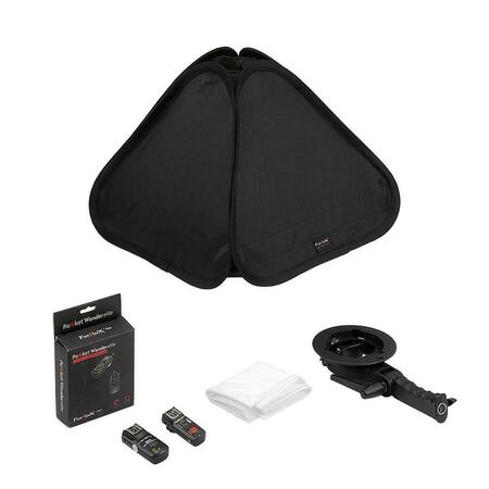 FOTODIOX 24 in. Foldable Softbox 1X Flash Kit with Remote Radio Trigger for Nikon SBX-Foldable-FlshBrckt-24in-1xNikon